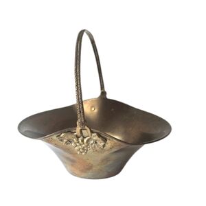 Vintage Brass and Copper Decorative Basket